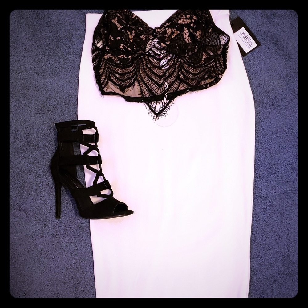 Off White Pencil Skirt